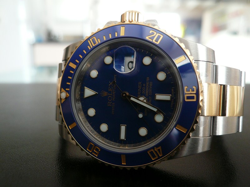 ROLEX SUBMARINER DATE CERAMIQUE OR ET ACIER
 	 
