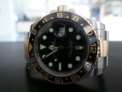 ROLEX GMT MASTER II CERAMIQUE OR ET ACIER