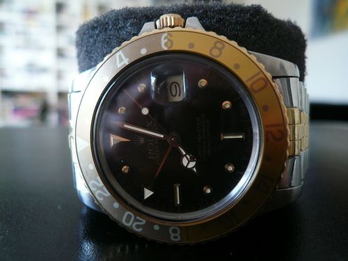 ROLEX GMT MASTER PLEXI  OR ET ACIER