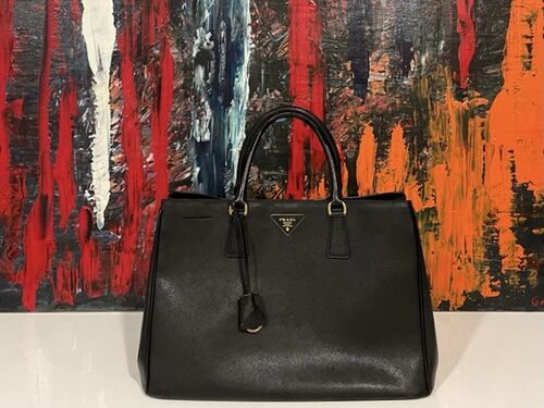 PRADA SAFFIANO GARDENER'S TOTE LEATHER HANDBAG