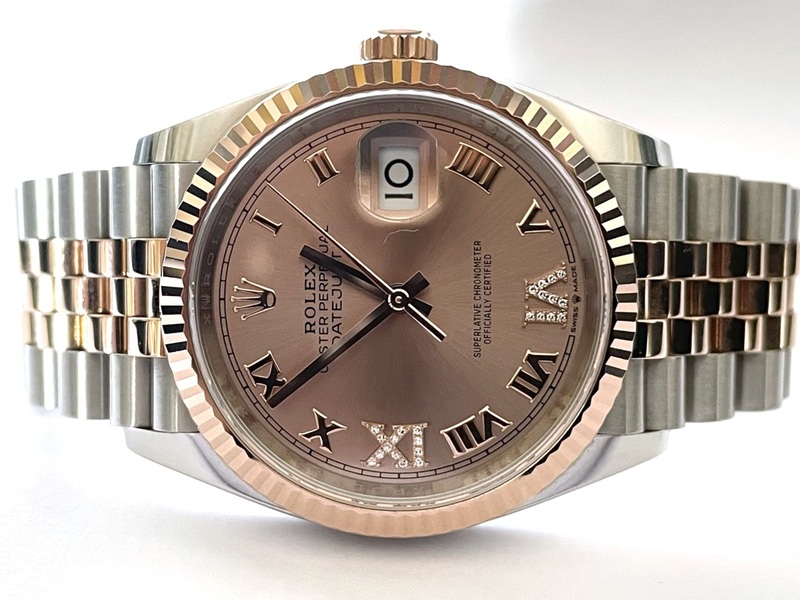 photo n°2 : ROLEX DATEJUST 36 EVEROSE AVEC VI ET IX EN DIAMANTS