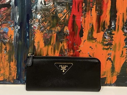 PRADA PORTEFEUILLE EN CUIR SAFFIANO