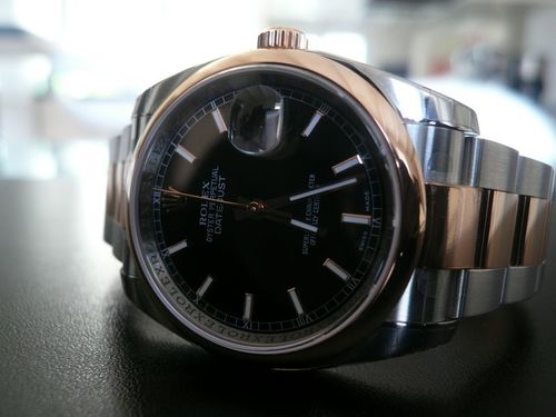 ROLEX DATEJUST OR ROSE ET ACIER