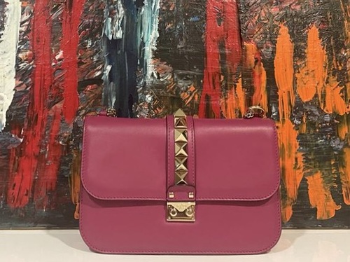 VALENTINO SAC BANDOULIERE GLAM LOCK EN CUIR