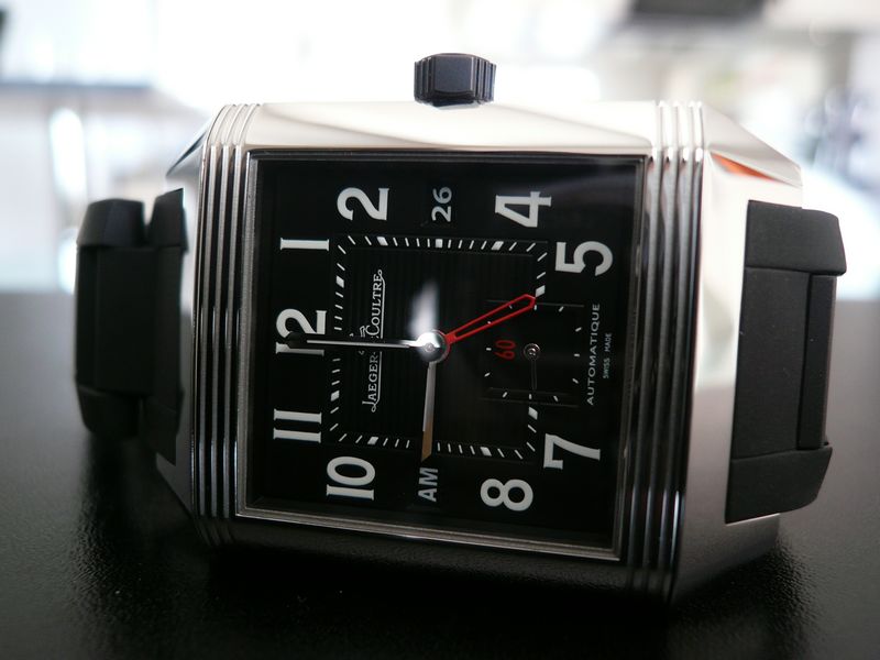 JAEGER LECOULTRE REVERSO SQUADRA HOMETIME GMT BLACK
 	 
