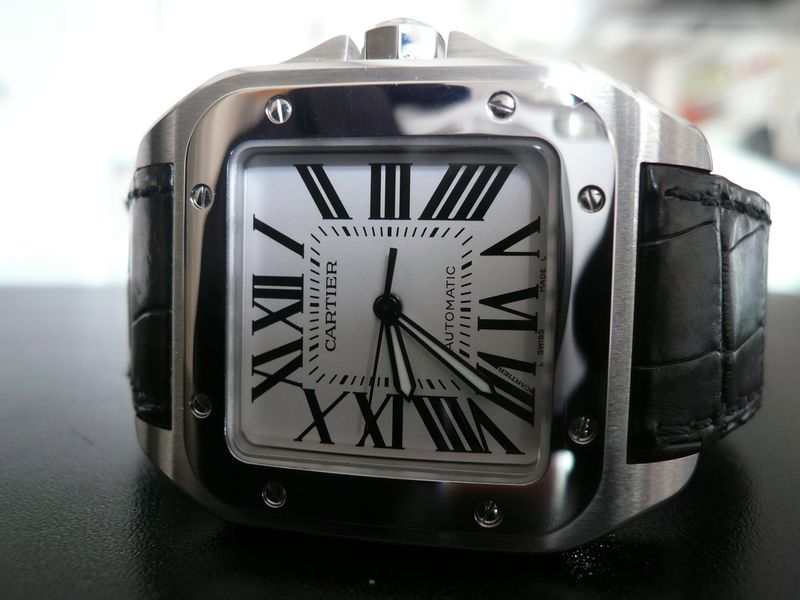 CARTIER SANTOS 100 GRAND MODELE
 	 
