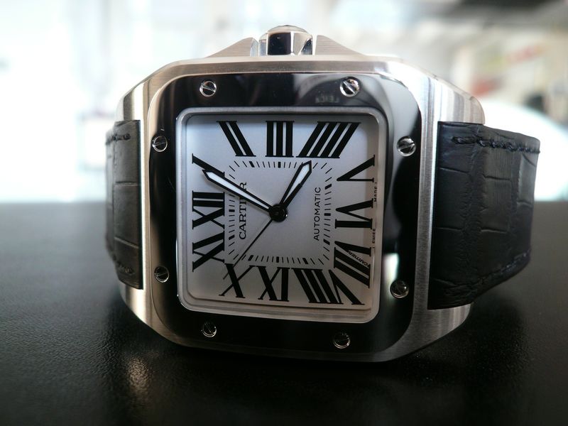 CARTIER SANTOS 100 GRAND MODELE
 	 
