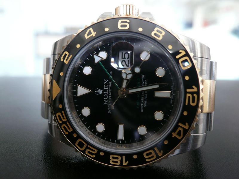 ROLEX GMT MASTER II OR ET ACIER CERAMIQUE
 	 
