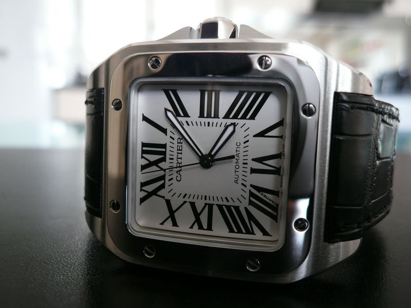 CARTIER SANTOS 100 GRAND MODELE
 	 
