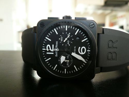 BELL & ROSS BR 03-94 CHRONOGRAPHE CARBON.