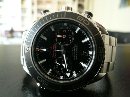 OMEGA SEAMASTER PLANET OCEAN CHRONO LUNETTE CERAMIQUE