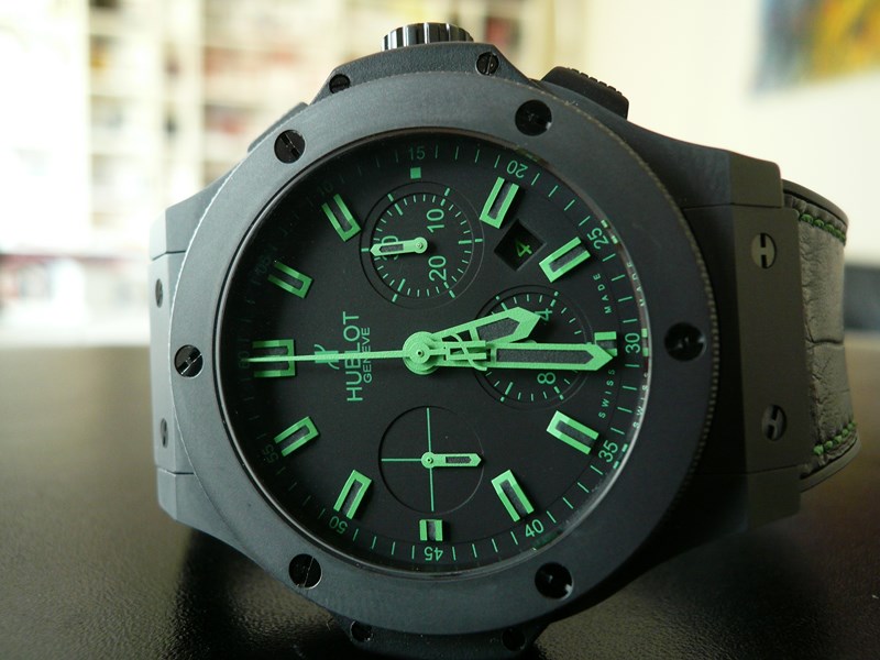 HUBLOT BIG BANG EVOLUTION ALL BLACK GREEN
 	 
