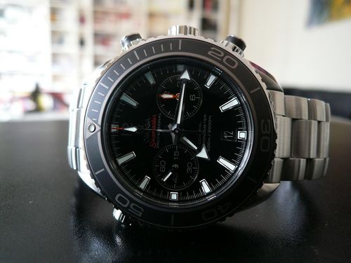 OMEGA SEAMASTER PLANET OCEAN CHRONO LUNETTE CERAMIQUE