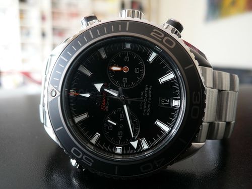 OMEGA SEAMASTER PLANET OCEAN CHRONO LUNETTE CERAMIQUE