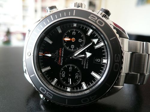 OMEGA SEAMASTER PLANET OCEAN CHRONO LUNETTE CERAMIQUE