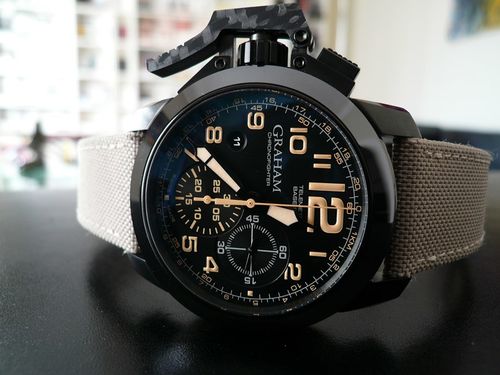 GRAHAM CHRONOFIGHTER OVERSIZE BLACK SAHARA