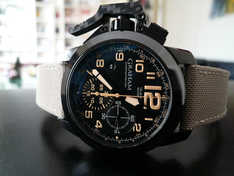 GRAHAM CHRONOFIGHTER OVERSIZE BLACK SAHARA
 	 
