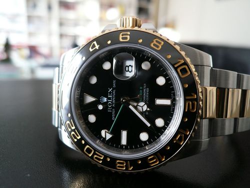 ROLEX GMT MASTER II CERAMIQUE OR ET ACIER