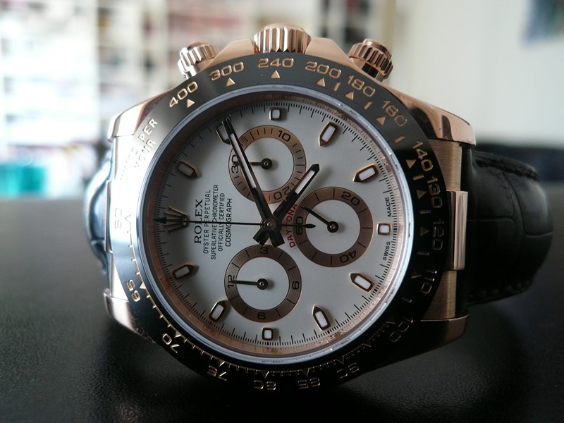 ROLEX DAYTONA OR ROSE LUNETTE CERAMIQUE
 	 
