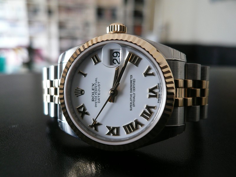 ROLEX DATEJUST LADY 31 OR ET ACIER
 	 
