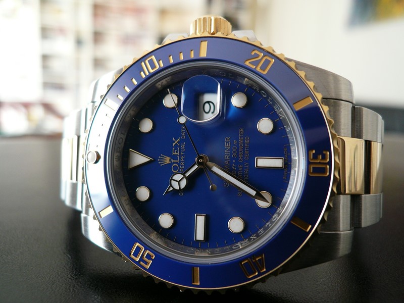 ROLEX SUBMARINER DATE CERAMIQUE OR ET ACIER
 	 
