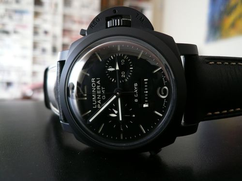 PANERAI LUMINOR 1950 CHRONO MONOPULSANTE 8 DAYS GMT CERAMICA